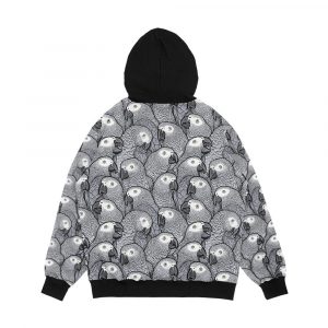 Alternative view of African Grey Parrots Men's All-Over-Print Hoodie