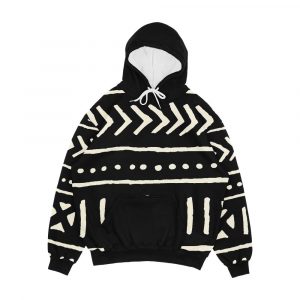 African Mud Cloth Black And White Men's All-Over-Print Hoodie