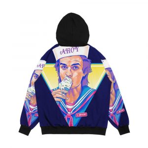 Alternative view of Ahoy Stranger Things Steve Harrington Men's All-Over-Print Hoodie