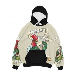 Alan A Dale Rooster Oo De Lally Golly What A Day Tattoo Watercolor Painting Robin Hood Men's All-Over-Print Hoodie