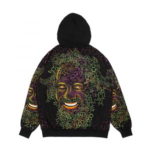 Alternative view of Alexander Shulgin Mdma And 2C B Molecules Psychedelic Portrait Men's All-Over-Print Hoodie