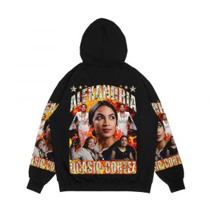 Alternative view of Alexandria Ocasio Cortez Men's All-Over-Print Hoodie