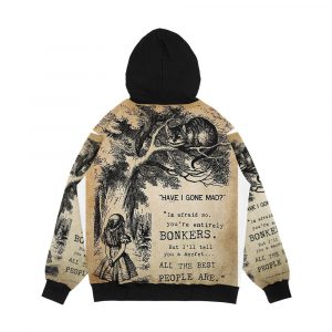 Alternative view of Alice And A Cheshire Of Wisdom Men's All-Over-Print Hoodie