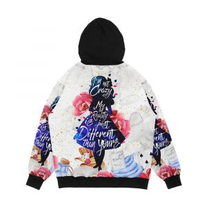 Alternative view of Alice I'm Not Crazy Men's All-Over-Print Hoodie