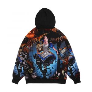 Alternative view of Alice In Wonderland Men's All-Over-Print Hoodie