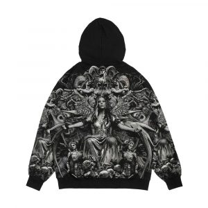 Alternative view of Alissa White Gluz Heavy Metal Queen Men's All-Over-Print Hoodie