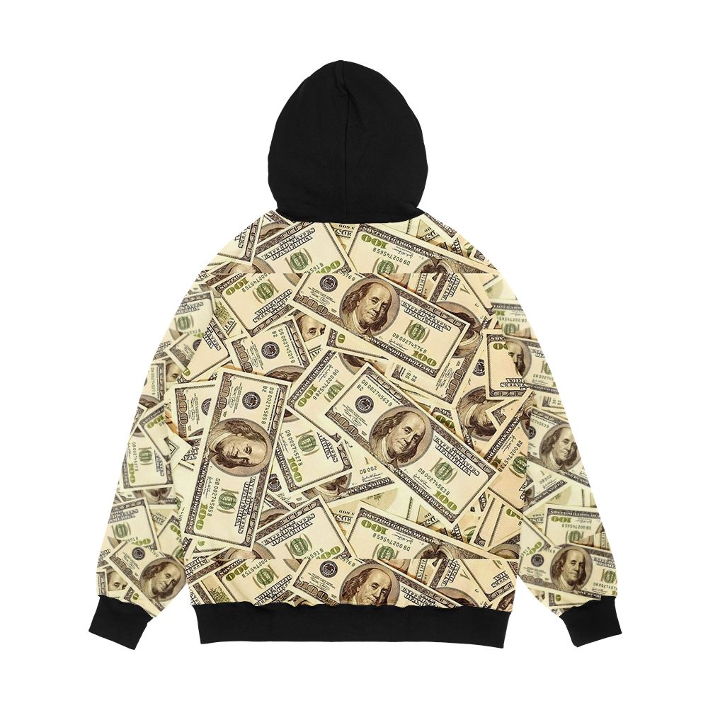 All About The Benjamins Men's All-Over-Print Hoodie - Image 2