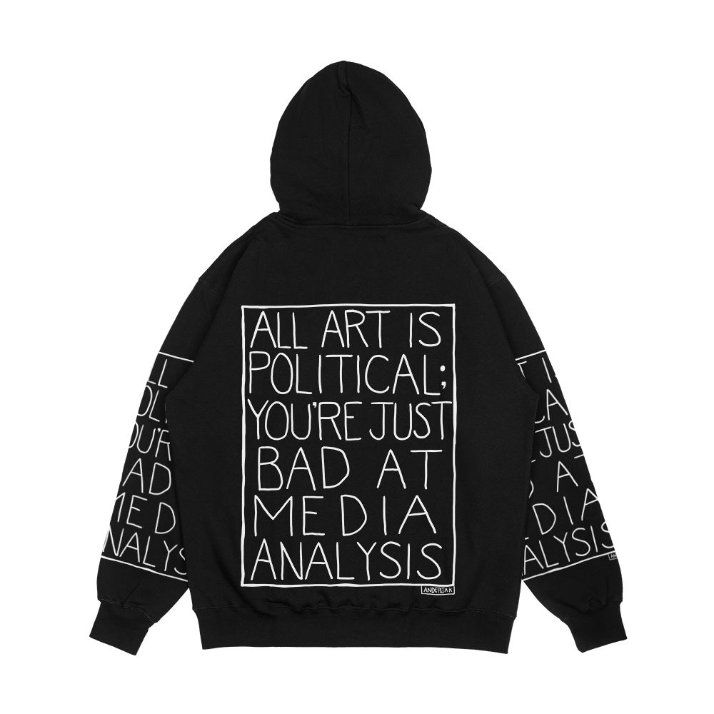 All Art Is Political Night Shift Men's All-Over-Print Hoodie - Image 2