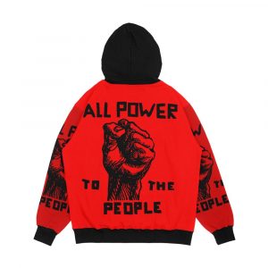Alternative view of All Power To The People Men's All-Over-Print Hoodie