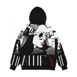 Alternative view of Allie X Portrait Men's All-Over-Print Hoodie