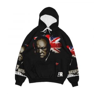 Allied Nations Winston Churchill Men's All-Over-Print Hoodie