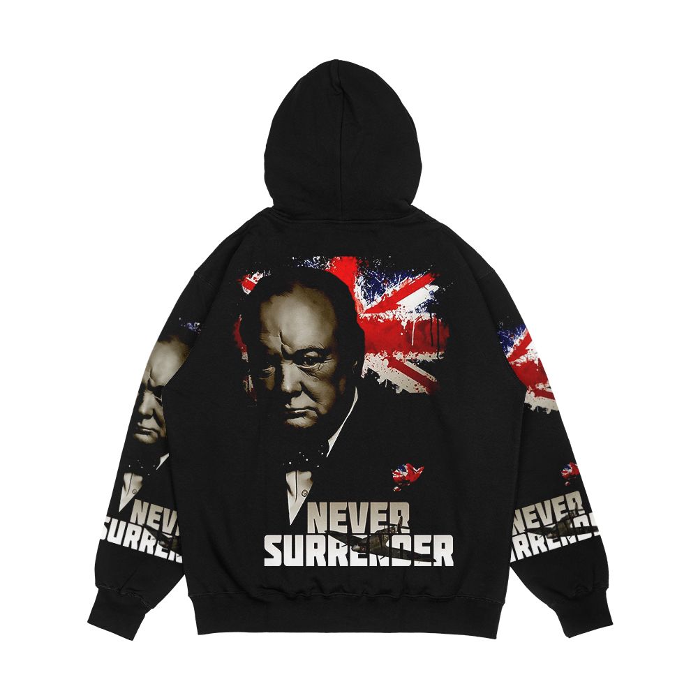 Allied Nations Winston Churchill Men's All-Over-Print Hoodie - Image 2