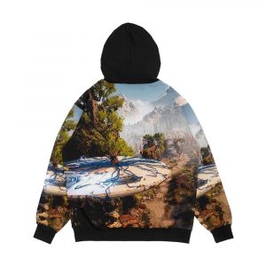 Alternative view of Aloy Just Casually Riding A Tallneck Men's All-Over-Print Hoodie