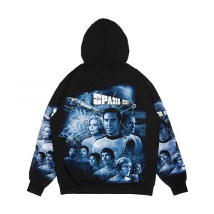 Alternative view of Alphan Blue Moon 1 Spazio 1999 Logo Men's All-Over-Print Hoodie