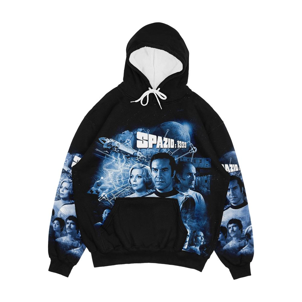 Alphan Blue Moon 1 Spazio 1999 Logo Men's All-Over-Print Hoodie