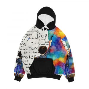 Always Keep Fighting Watercolor Painting 2015 Revamp Men's All-Over-Print Hoodie