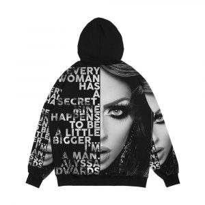 Alternative view of Alyssa Edwards Text Portrait Men's All-Over-Print Hoodie