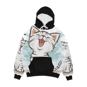 American Shorthair Happy Men's All-Over-Print Hoodie