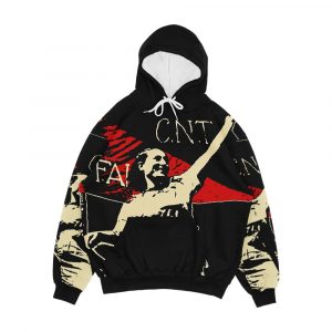 Anarchy Flag Woman For Dark Backgrounds Men's All-Over-Print Hoodie