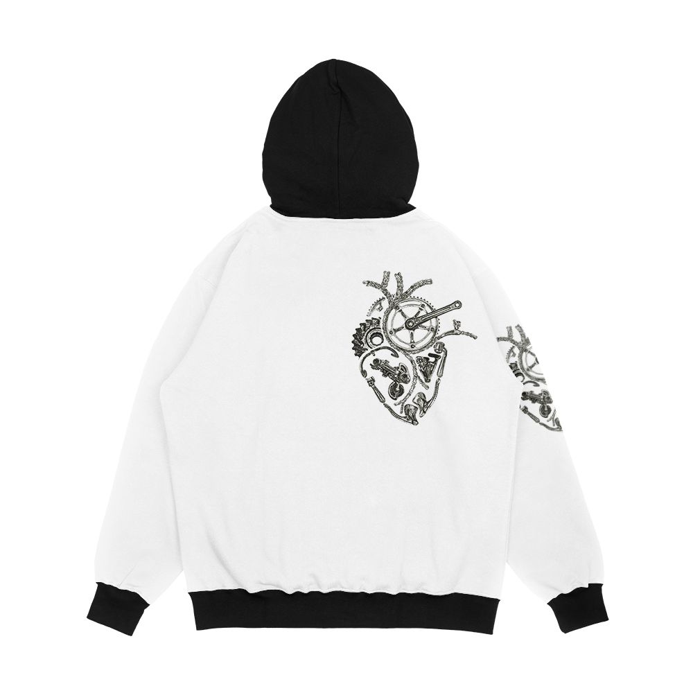 Anatomical Cycling Heart Men's All-Over-Print Hoodie - Image 2