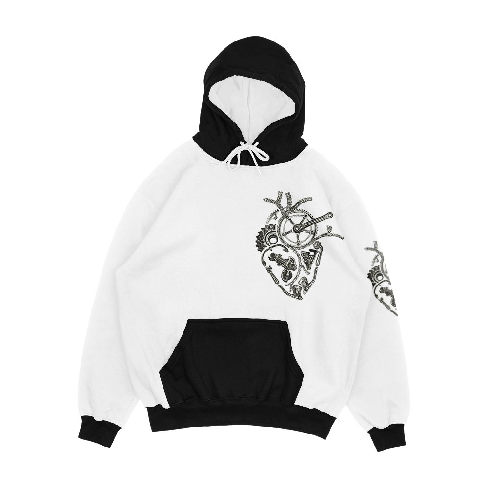 Anatomical Cycling Heart Men's All-Over-Print Hoodie