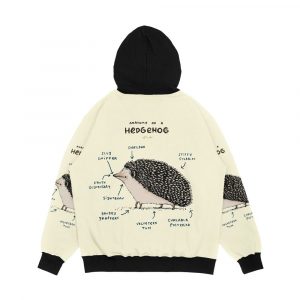 Alternative view of Anatomy Of A Hedgehog Men's All-Over-Print Hoodie