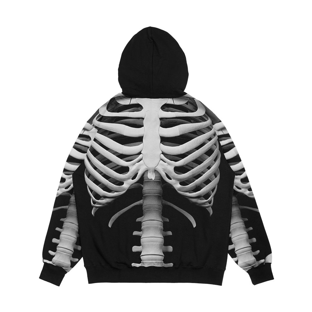 Anatomy White Bones Skeleton Men's All-Over-Print Hoodie - Image 2