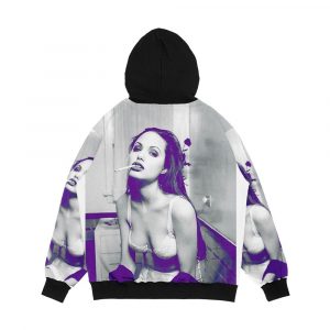 Alternative view of Angelina Jolie Circa 1994 Men's All-Over-Print Hoodie