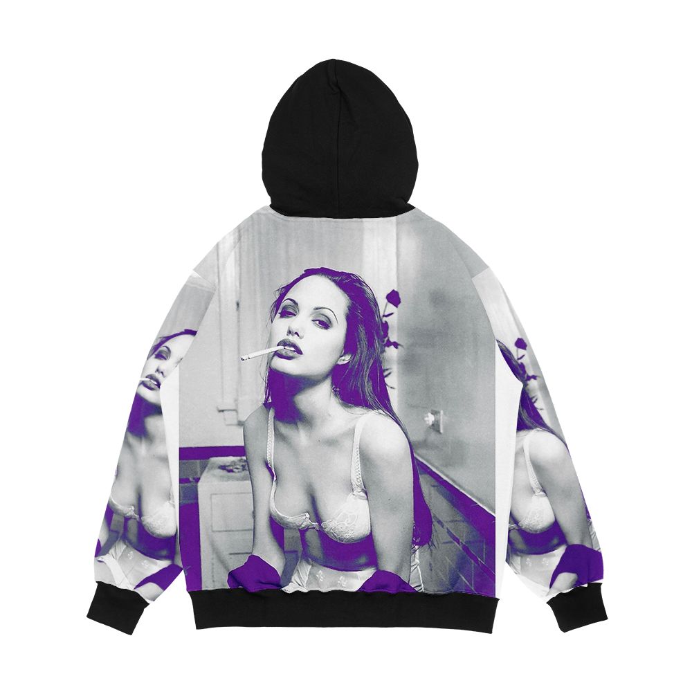 Angelina Jolie Circa 1994 Men's All-Over-Print Hoodie - Image 2