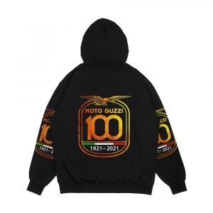 Alternative view of Anniversary 100Th Moto Guzzi Men's All-Over-Print Hoodie