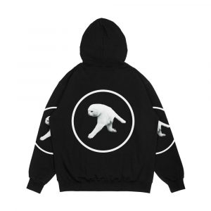 Alternative view of Aphex Twin Two Legged Cat White Logo Men's All-Over-Print Hoodie