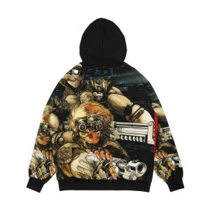 Alternative view of Appleseed 80's Anime Cyberpunk Military Action Men's All-Over-Print Hoodie