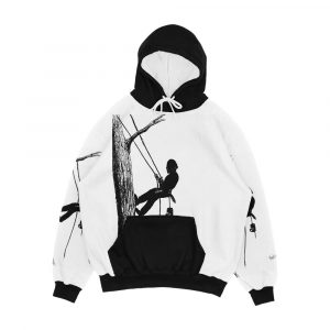 Arborist Tree Surgeon Using Chainsaw Men's All-Over-Print Hoodie