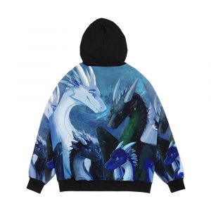 Alternative view of Arctic Foeslayer Whiteout Darkstalker Family Wings Of Fire Men's All-Over-Print Hoodie