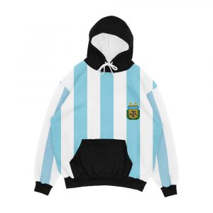 Argentinian Football Shirt With Coat Of Arms Men's All-Over-Print Hoodie