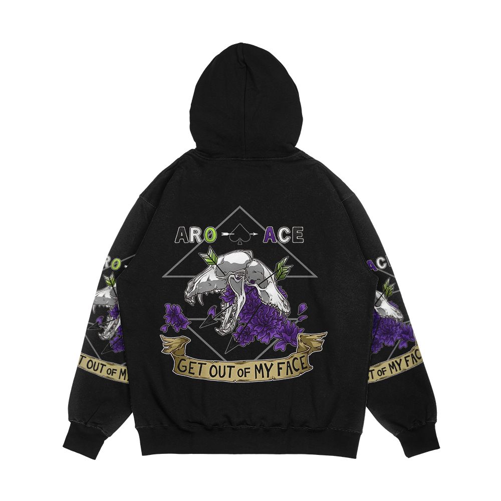 Aro Ace Get Out Of My Face Men's All-Over-Print Hoodie - Image 2