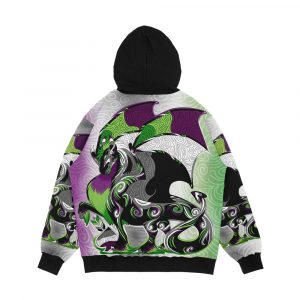 Alternative view of Aro Ace Pride Dragon Men's All-Over-Print Hoodie