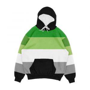 Aromantic Pride Flag Shirt Men's All-Over-Print Hoodie