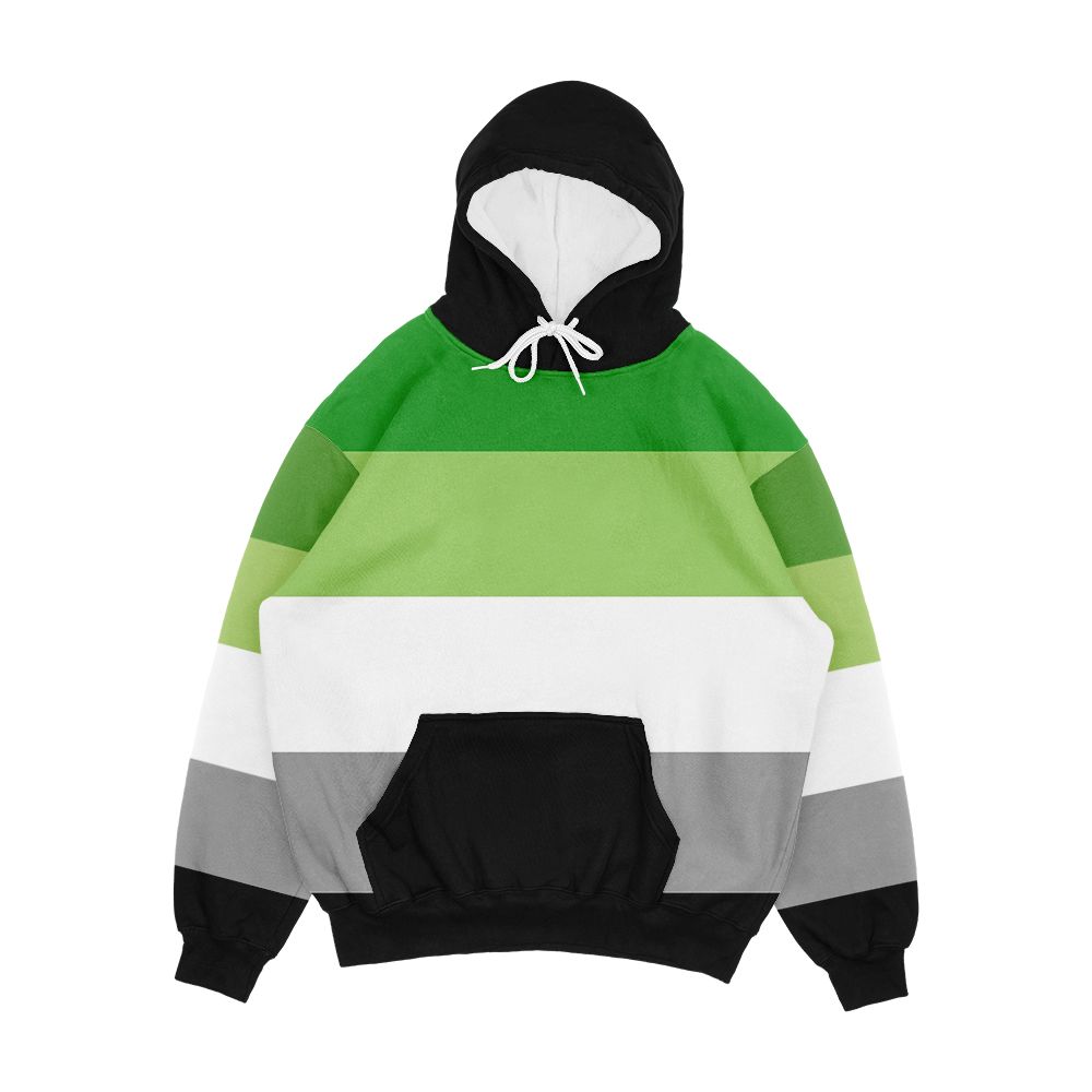 Aromantic Pride Flag Shirt Men's All-Over-Print Hoodie