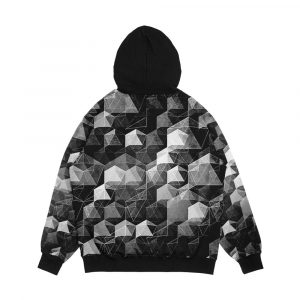 Alternative view of As The Curtain Falls Monochrome Men's All-Over-Print Hoodie