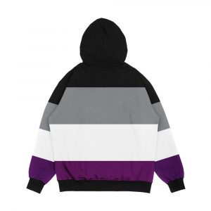 Alternative view of Asexual Pride Flag Men's All-Over-Print Hoodie