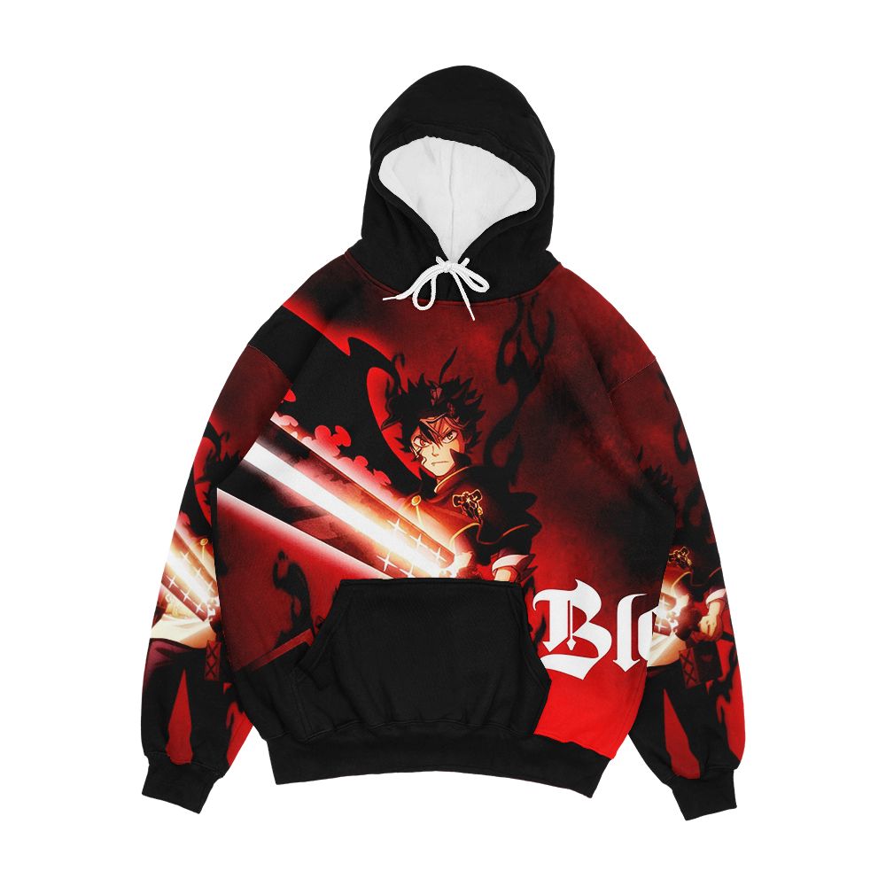 Asta Black Clover Men's All-Over-Print Hoodie