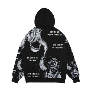 Alternative view of Astronaut And Diver I'm Up In The Stars Men's All-Over-Print Hoodie