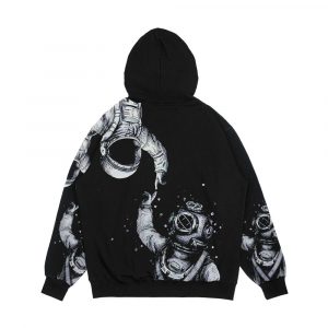 Alternative view of Astronaut And Diver Last Frontiers Men's All-Over-Print Hoodie