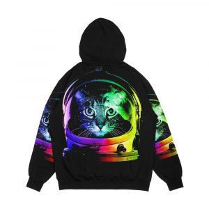 Alternative view of Astronaut Cat Men's All-Over-Print Hoodie