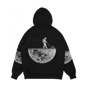 Alternative view of Astronaut Mowing The Moon Men's All-Over-Print Hoodie