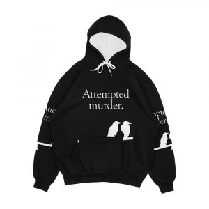 Attempted Murder White Design Men's All-Over-Print Hoodie