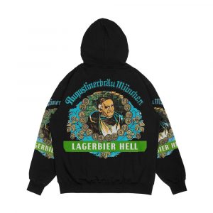 Alternative view of Augustiner Munich Beer Lagerbier Hell Men's All-Over-Print Hoodie