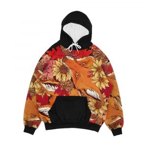 Autumn Fox Bloom Men's All-Over-Print Hoodie