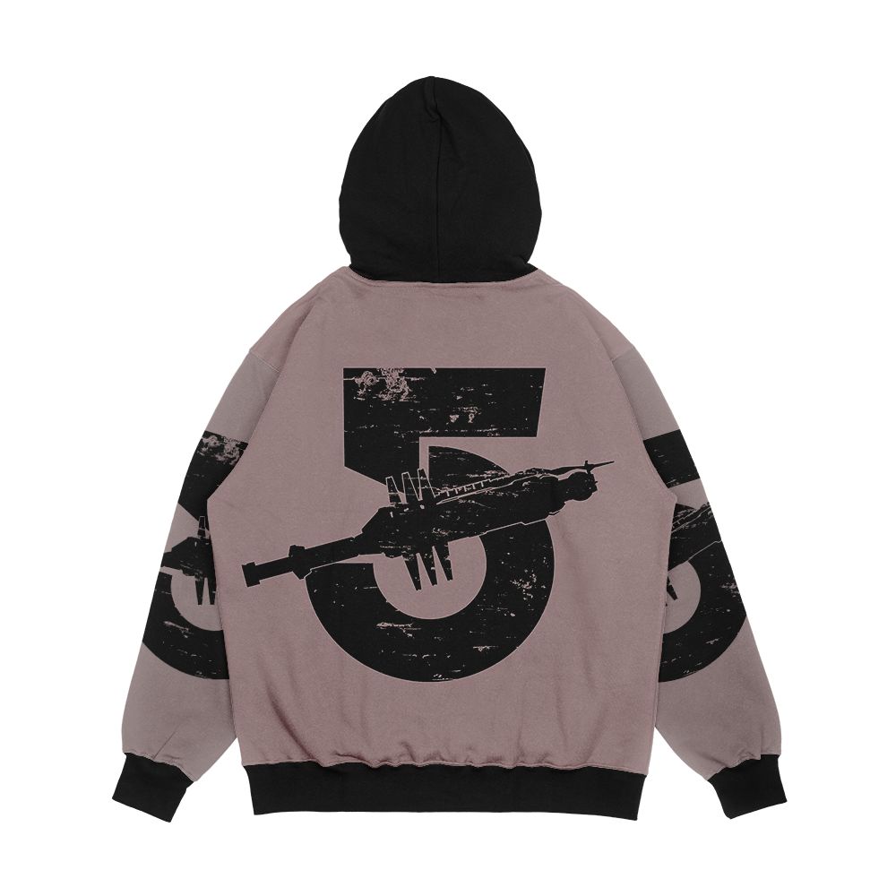 Babylon 5 Vintage Black Men's All-Over-Print Hoodie - Image 2